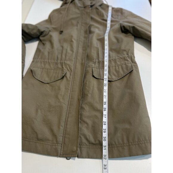 Garnet Hill Hooded Jacket Corded Waist Green Removable Lining Size 6 Casual - Picture 7 of 8